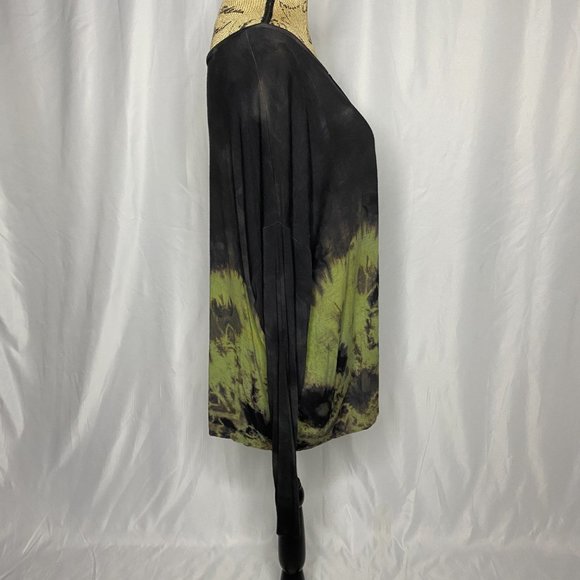 Umit Unal Gray Green Tie Dye Long Sleeve Shirt - Picture 5 of 9